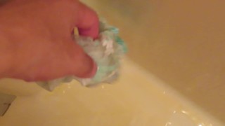 Piss-covered light-blue panties!!