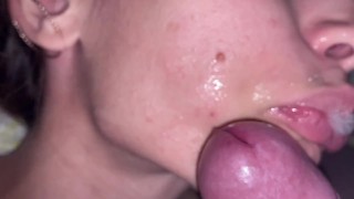 She gives me a great footjob and squirts in the camera and on my big dick ♥ NARA GIRL