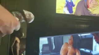 Watching Anime while I jack off to porn