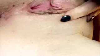 Finger play, young looking pussy, older woman.