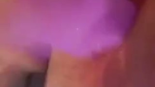 Sexy slut fucks herself with her dildo 