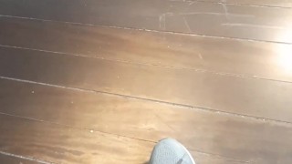 Putting bread inside my sneakers