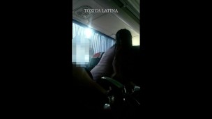 unknown girl fucking and jumping on cock secretly on the bus in public REALLY RECORDED HER "part 1"