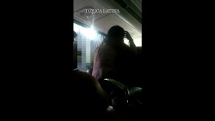 unknown girl fucking and jumping on cock secretly on the bus in public REALLY RECORDED HER "part 1"