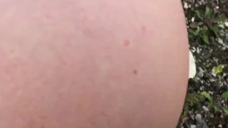 Outdoor Pussy Play Turned Us On So Much, We Had To Fuck, Cumshot All Over Her Asshole I Licked Up