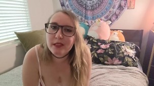 Don't cum till I tell you! Edging JOI Cum countdown with hot blonde next door | begs for cum