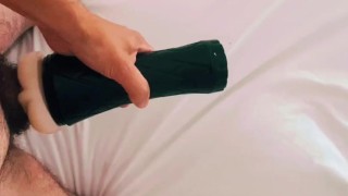 French guy masturbating with toy