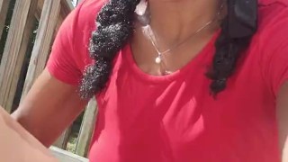Peeing outside 