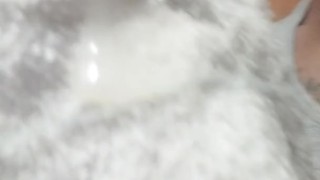 Cummed for the second time and wiped it on a clean rag