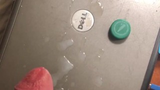 Huge cumshot from stroking it