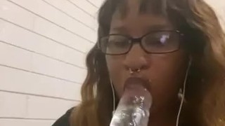 Dildo sucking