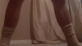 Naughty at home Peeing on Cloths for Laundry Day