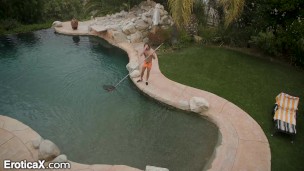 EroticaX - Married Beauty Wants Poolboy To Fuck Her Harder Than Her Husband