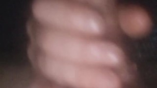Late night lube up big cock 