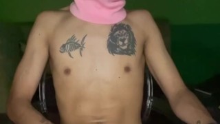 Solo masked masturbation (Full on PocketStars)