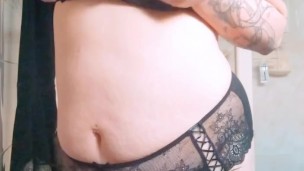 MILF Step Mom Caught Revealing and Playing with Huge Natural Tits