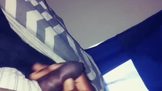 Massaging my black cock