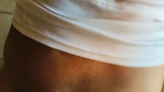 Post Run chair fuck & creampie