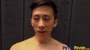 PETERFEVER Cute asian Jock Tyler Wu Jerks Off Solo And Cums