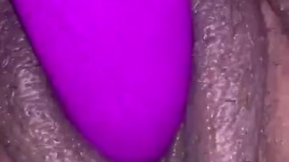 Spitting on my jackrabbit then rubbing it on my clit