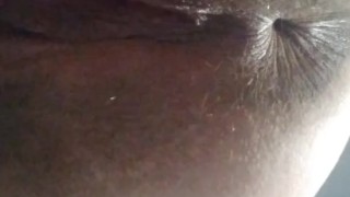 Ass up face down girl makes herself cum