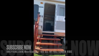 Horny Chubby Guy Cums in the Campground
