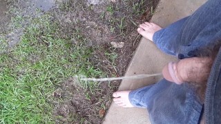 Pissing in the rain