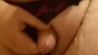Chubby first time in panty squirt and cum