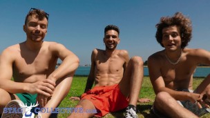 Hot Muscle Jocks Have Their First Gay Threesome - StagCollective