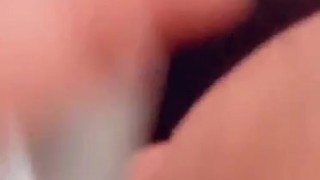 So horny that I fill my pussy with end of vibrator