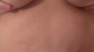 Lonely Milf plays and bounces own tittys 