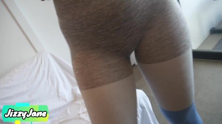 Cum in My panties and Yoga Pants - JizzyJane Horny Babe