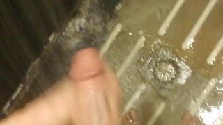 Early morning masturbation in the shower