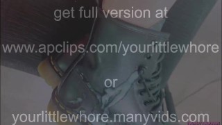 girlfriend gives me a bootjob/shoejob w her doc martens boots then I fuck her and cum on her boots