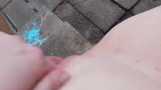 SQUIRT-A-THON: Outdoor Long Distance Squirt Off Stairs
