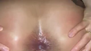 Kimberly chi gets creamed pie In her asshole