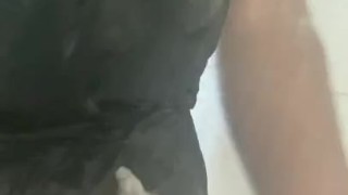 Pissing and ripping my Aeropostale boxer briefs in the shower 