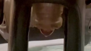FucKing my fleshlight milking machine