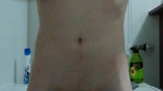 Master ordered me to play with my nipples and cum in a sock