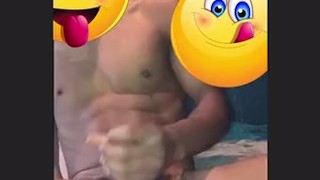 Black cock stroking 