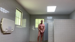 Walking around naked in public roadside rest area