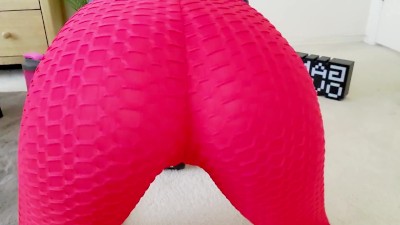 JOI From Personal Trainer With Puffy Pussy Lips Goes Into A Hot Downward Doggy Pose!