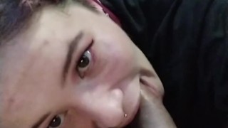 POV - I love filming myself when I give a blowjob and they fill my mouth with cum.