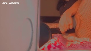 Watch me play with Myself with a homemade dildo attached to a vibrator