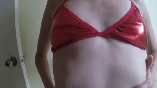 shiny micro bikini