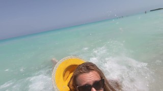 Swimming in the Atlantic Ocean in Cuba