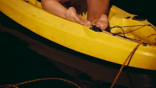 Enjoying myself on a canoe, and trying not to tip it over haha!