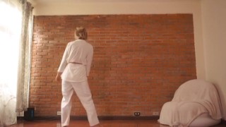 Kung fu titty tease