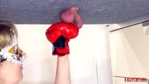 Mistress boxing in her slave balls EasyCBTGirl