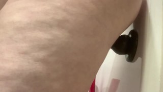 Mature MILF BBW Huge ANal Beads TWO VIEWS mom belly tits pierced big ass tits
